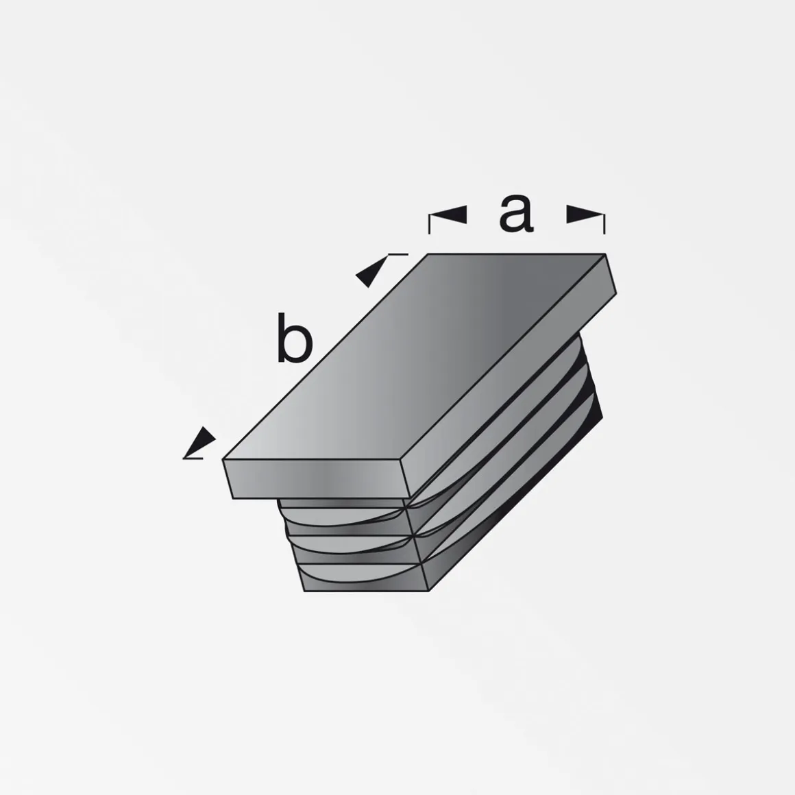 MyTool Lamellenstopfen rechteckig 2 Stück