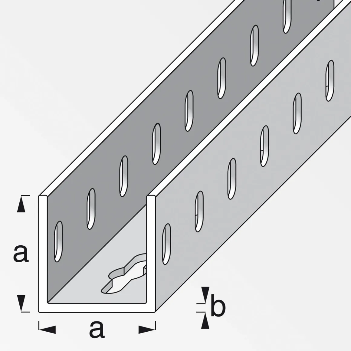 MyTool U-Profil Logika 35,5 x 35,5 mm 1m verzinkt
