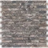 Natursteinmosaik Marmor Marron Slimbrick 30,5 x 30,5 cm
