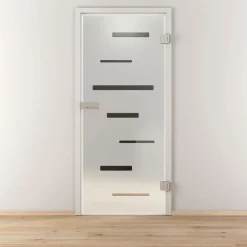 Novadoors Glasdrehtür NOVA 511 mattiert 83,4 x 197,2 x 8 cm