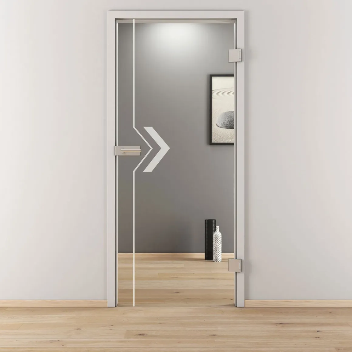 Novadoors Glasdrehtür NOVA 599 klar 70,9 x 197,2 cm Rechts