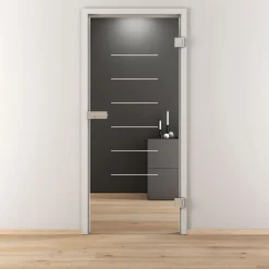 Novadoors Glasdrehtür NOVA 631 klar 70,9 x 197,2 cm Rechts