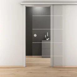 Novadoors Glasschiebetür NOVA 582 ESG klar 93,5 x 205,8 x 8 cm