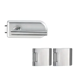 Novadoors Glastürbeschlag-Set SKS 62 Edelstahl Optik