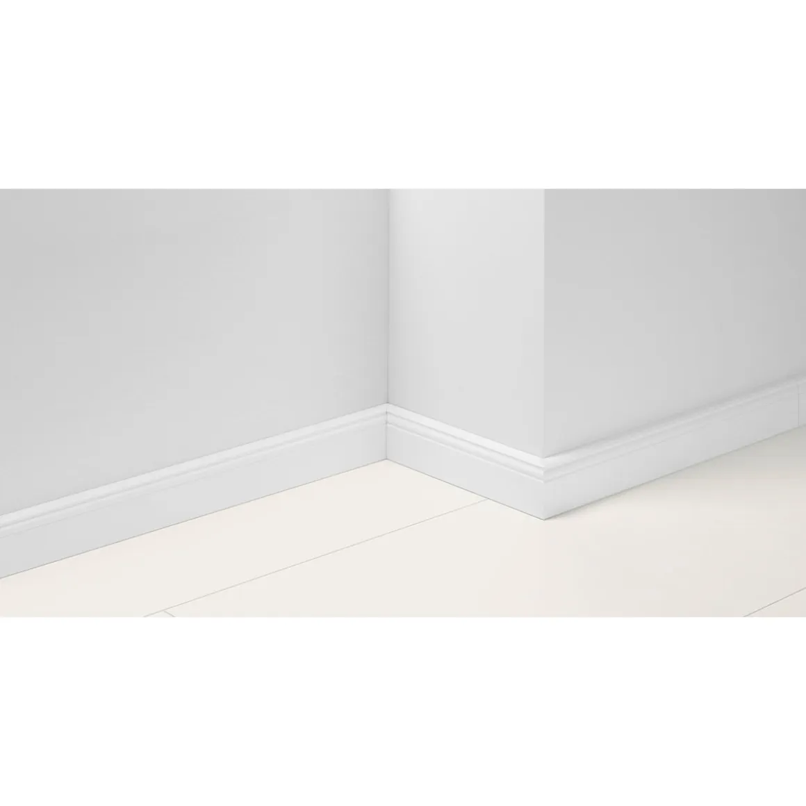 Parador Hamburger Leiste HL 1 Uni weiß 2200 x 65 x 19 mm