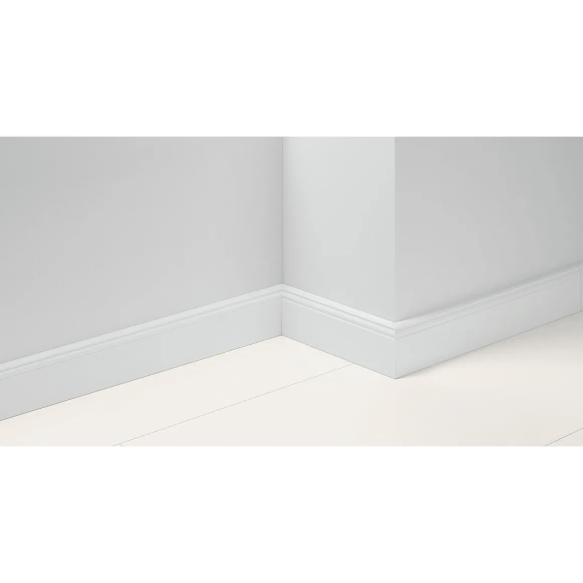 Parador Hamburger Leiste HL 2 Uni weiß 2200 x 85 x 19 mm