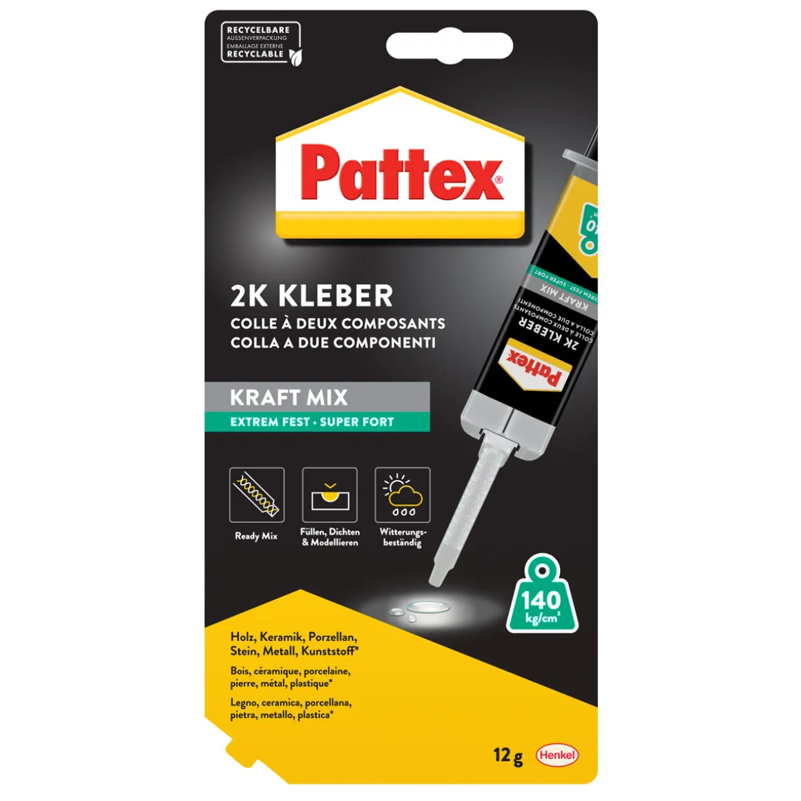 Pattex 2K-Epoxidharz Kraft-Mix Extrem Fest 12 g