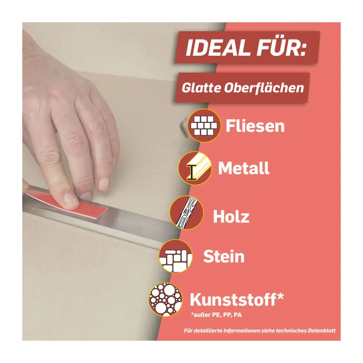 Pattex Klebeband Kleben statt Bohren 19 mm x 1,5 m