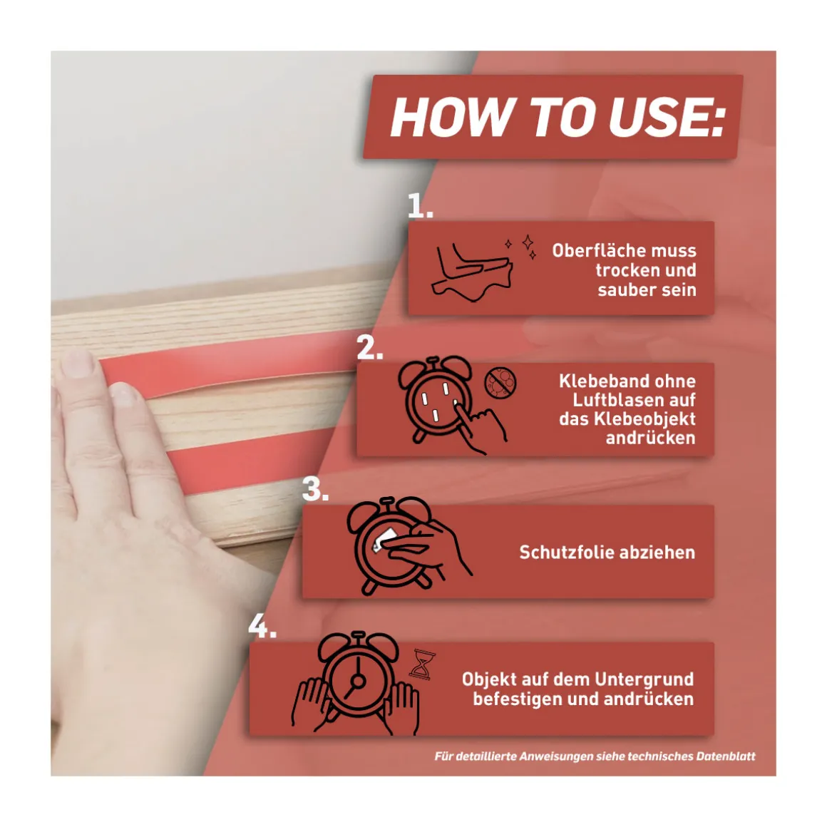 Pattex Klebeband Kleben statt Bohren 19 mm x 1,5 m