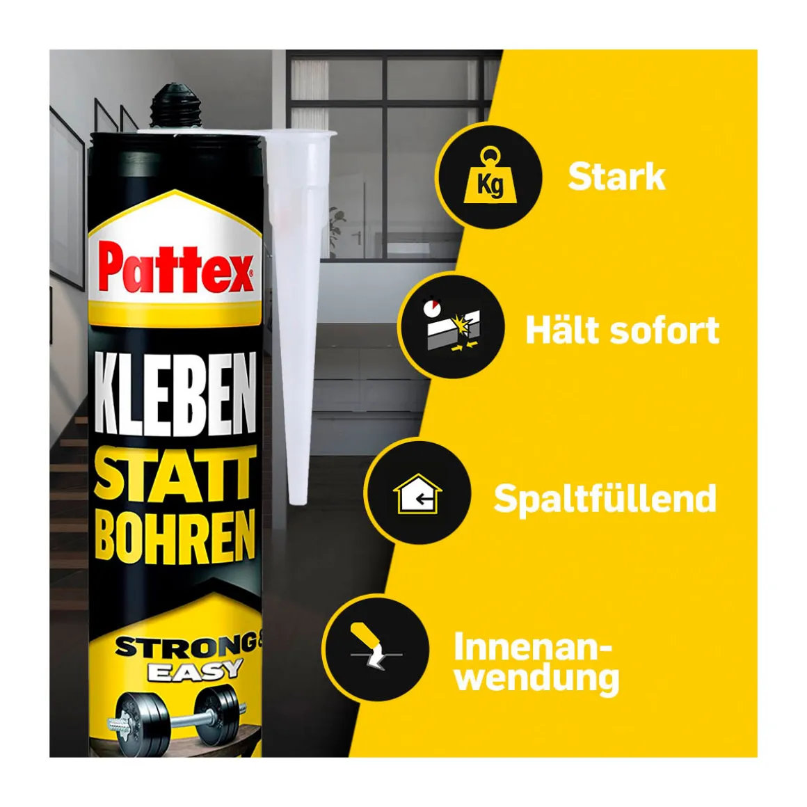 Pattex Montagekleber Kleben statt Bohren 400 g