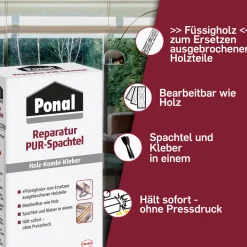 Ponal Spachtelmasse Reparatur PUR-Spachtel 177 g