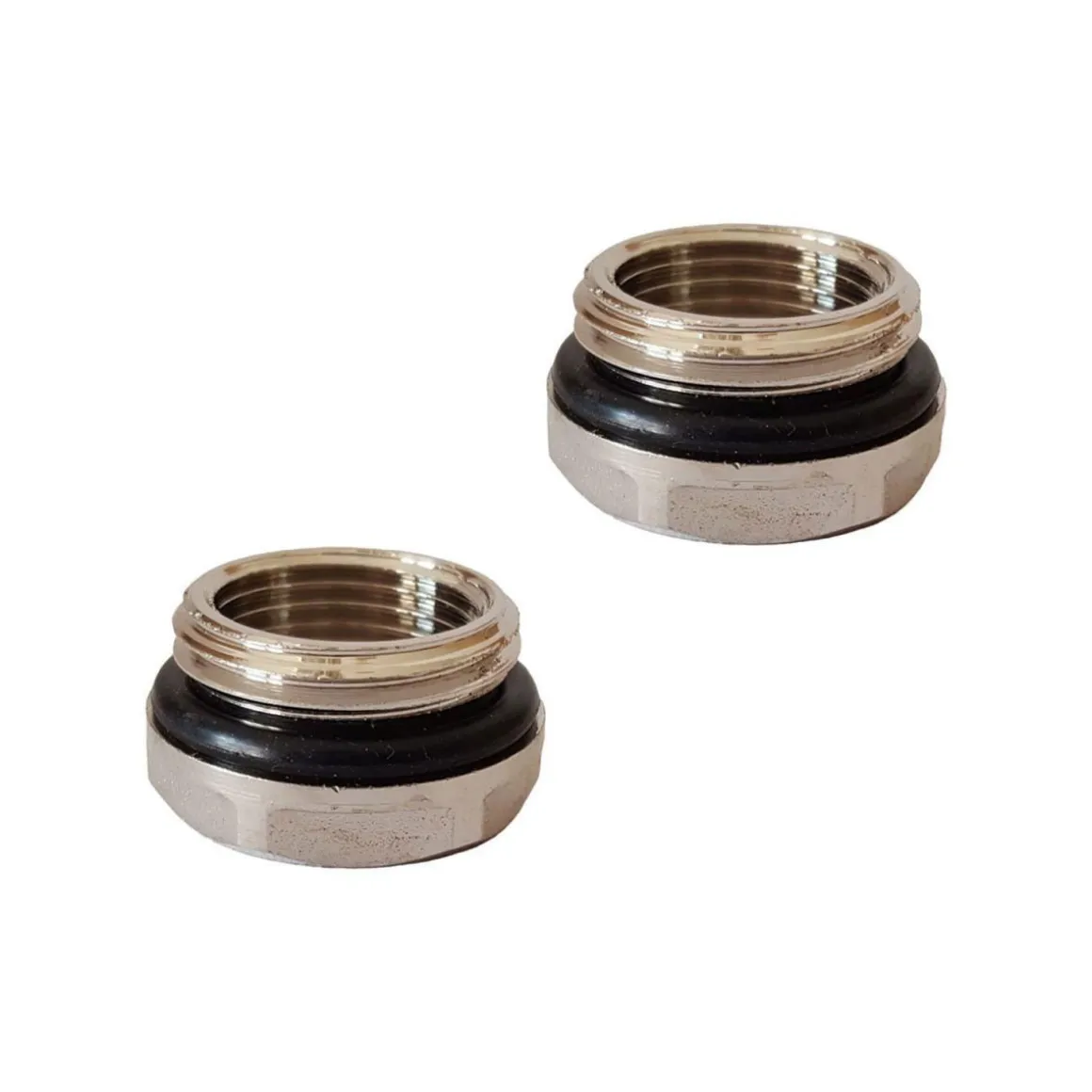 Reduzierstück verchromt 1/2"x3/8" 2 Stück selbstdichtend