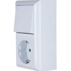 REV Ritter AP-Schalterprogramm PlanoLuxe weiß Kombi Aus-/Wechselschalter