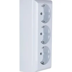 REV Ritter AP-Schalterprogramm PlanoLuxe weiß Steckdose 3-fach