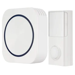 REV Ritter  Funk-Gong mit Taster kompakte Bauform mit Licht 58 Melodien 50m weiß