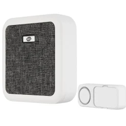 REV Ritter  Funk-Gong mit Taster & Stoffbez.Orchestra für Steckdose 58 Mel.150m weiß