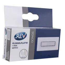 REV Ritter  Klingeltaster Aufputz Kunststoff 1-fach mit Namensschild beleuchtbar weiß