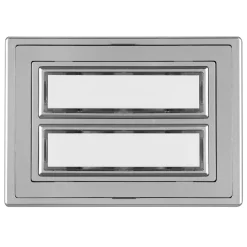 REV Ritter  Klingeltaster Aufputz Kunststoff 2-fach mit Namensschild beleuchtbar silber