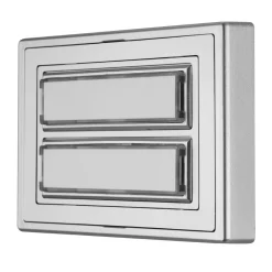 REV Ritter  Klingeltaster Aufputz Kunststoff 2-fach mit Namensschild beleuchtbar silber