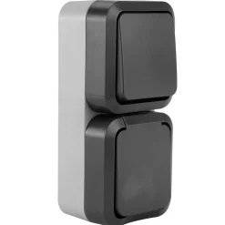 REV Ritter Kombi A/W-Schalter + Steckdose AquaStorm senkrecht