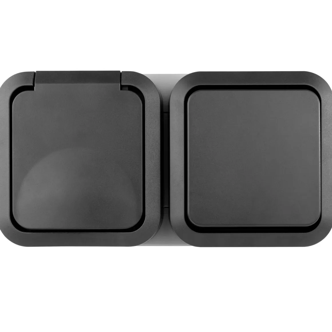 REV Ritter Kombi A/W-Schalter + Steckdose AquaStorm waagrecht