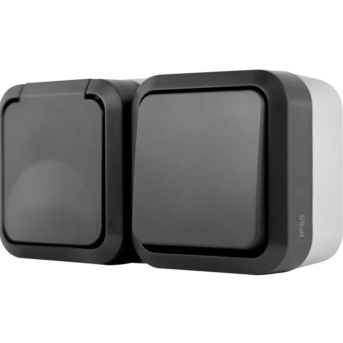 REV Ritter Kombi A/W-Schalter + Steckdose AquaStorm waagrecht