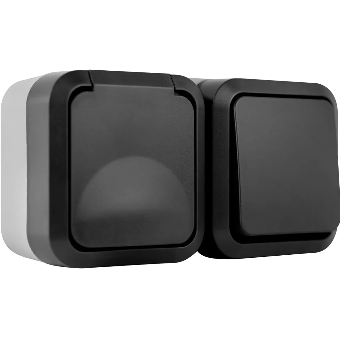 REV Ritter Kombi A/W-Schalter + Steckdose AquaStorm waagrecht