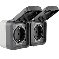 REV Ritter Steckdose AquaStorm 2-fach waagerecht