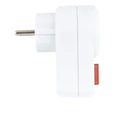 REV Ritter Steckdosenadapter mit Schalter 1fach Schutzkontakt weiß