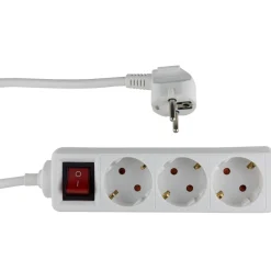 REV Ritter Steckdosenleiste Standard 3-fach mit Schalter 1,4 m weiß