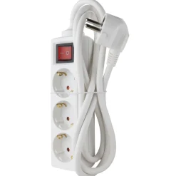 REV Ritter Steckdosenleiste Standard 3-fach mit Schalter 1,4 m weiß