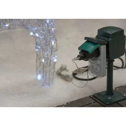 REV Ritter Zeitschaltuhr außen IP44 digital Standard 140 Schaltzeiten grau-grün