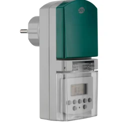 REV Ritter Zeitschaltuhr außen IP44 digital Standard 140 Schaltzeiten grau-grün