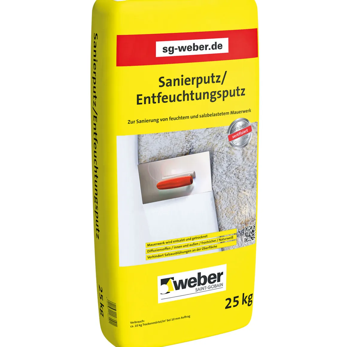 Sanier- und Entfeuchtungsputz weiß 25 kg