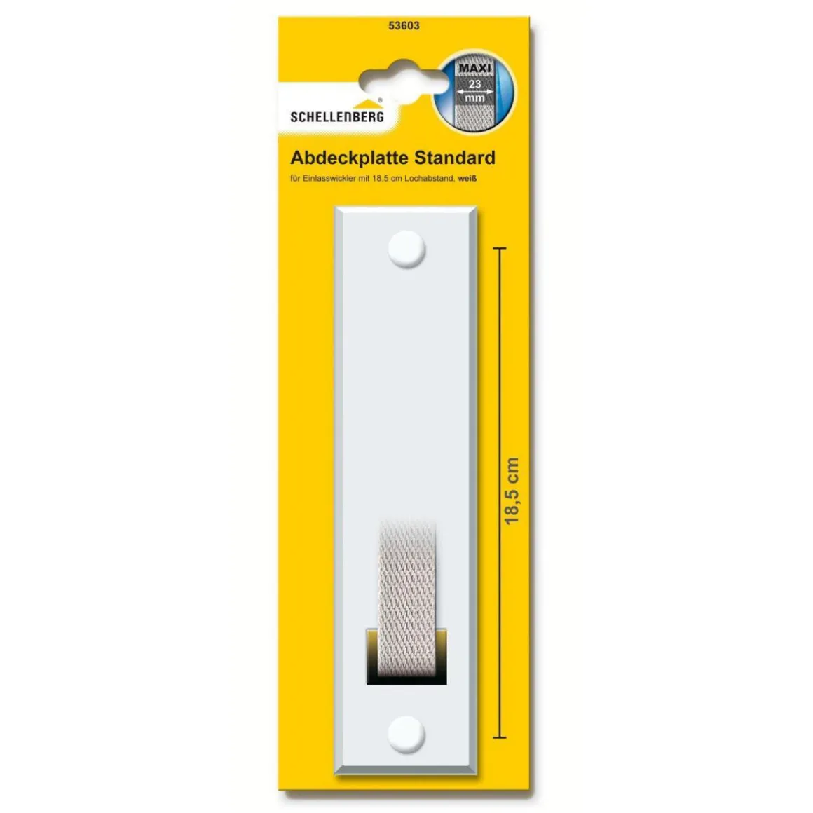 Schellenberg Abdeckplatte Lochabstand 18,5 cm weiß