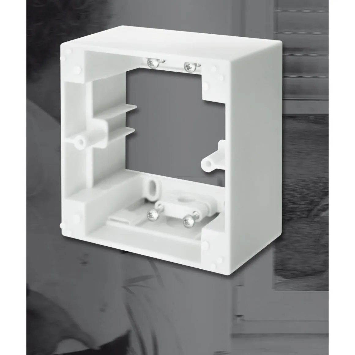 Schellenberg Aufputzrahmen eckig weiss