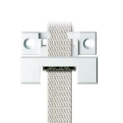 Schellenberg Gurtführung Duo eckig mit Bürste für 14-23 mm Gurtband weiß