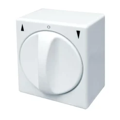 Schellenberg Tast-Rast-Drehschalter Aufputz weiß