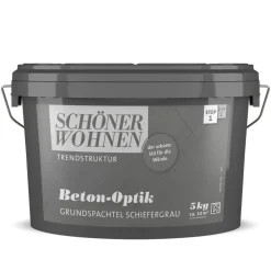 Schöner Wohnen Farbe Beton-Optik Grundspachtel schiefergrau 5 kg