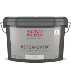 Schöner Wohnen Farbe Beton-Optik Grundspachtel Grau