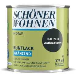 Schöner Wohnen Farbe Buntlack Home anthrazit 375 ml glänzend