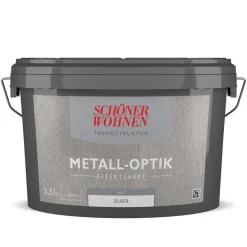 Schöner Wohnen Farbe Metall-Optik Effektfarbe Silber Matt 2,5 L