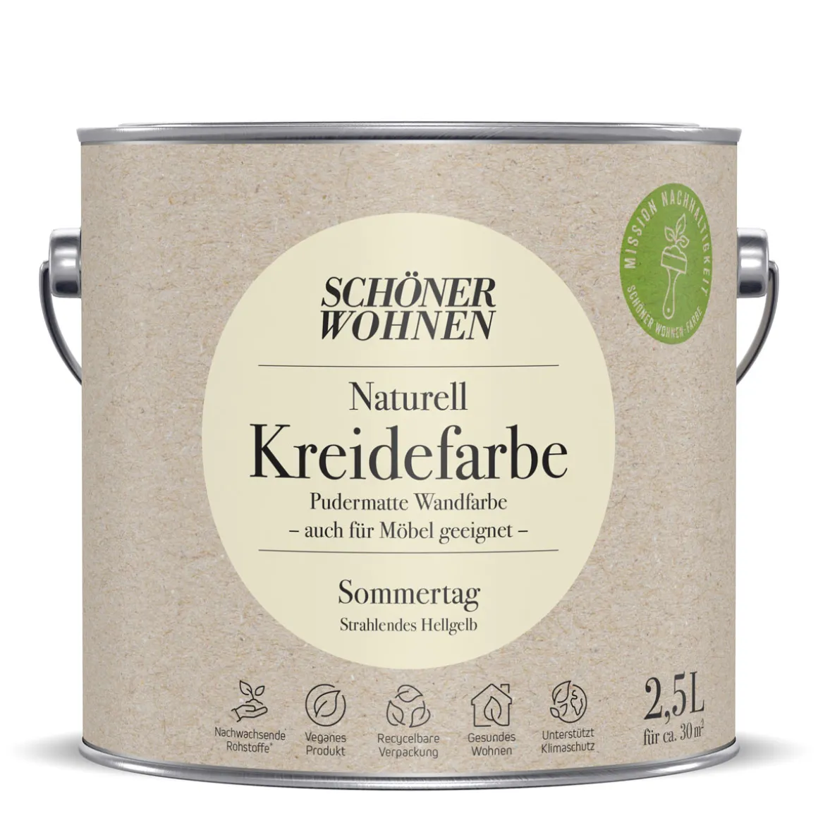 Schöner Wohnen Farbe Naturell Kreidefarbe 2,5 L Sommertag