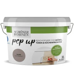 Schöner Wohnen Farbe pep up Taupe für Möbel Türen und Küchenfronten 1 L