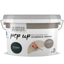 Schöner Wohnen Farbe pep up Holzböden und -treppen anthrazit 1 L