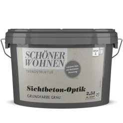 Schöner Wohnen Farbe Sichtbeton-Optik Grundfarbe 2,5 L grau