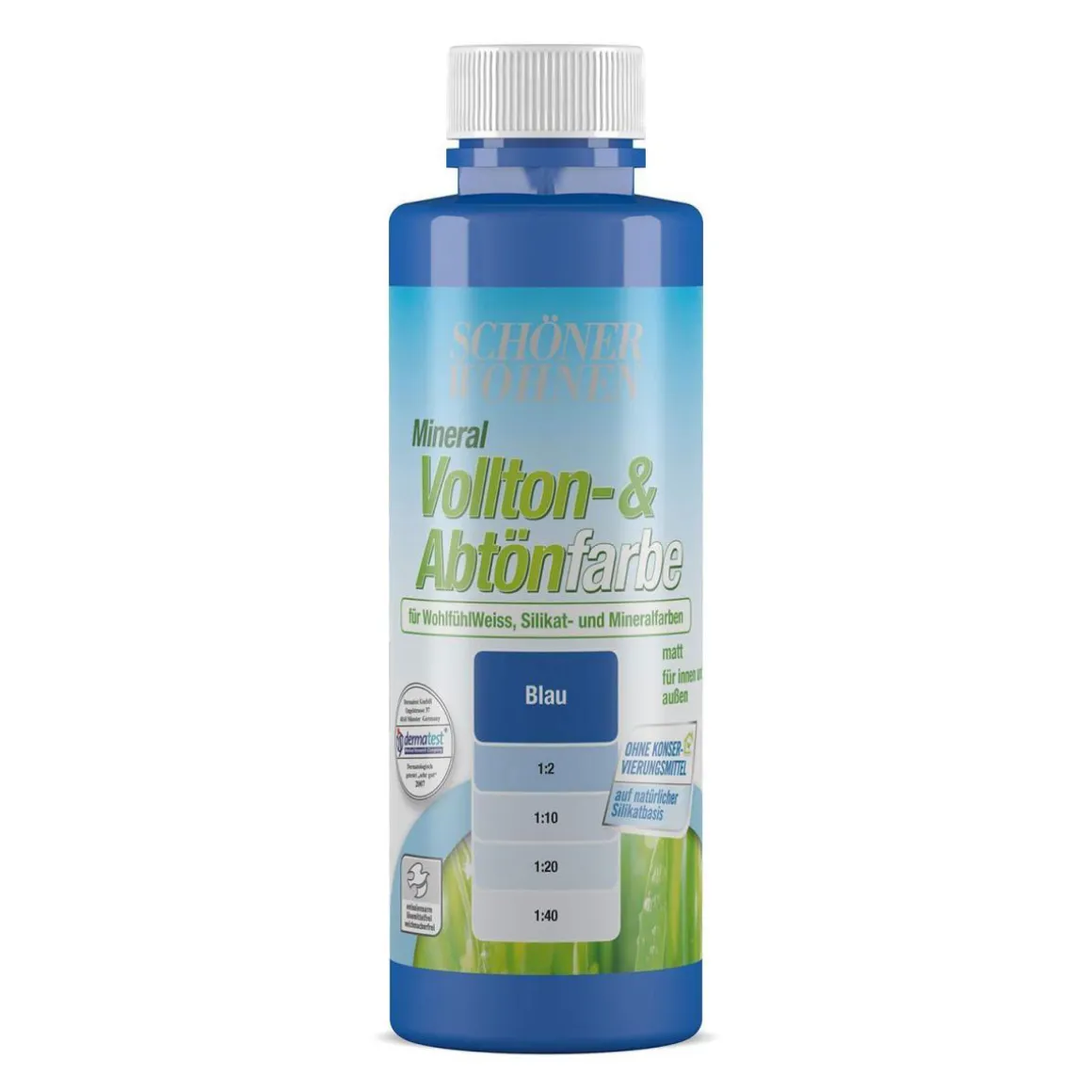 Schöner Wohnen Farbe Silikat Vollton- und Abtoenfarbe blau 250 ml