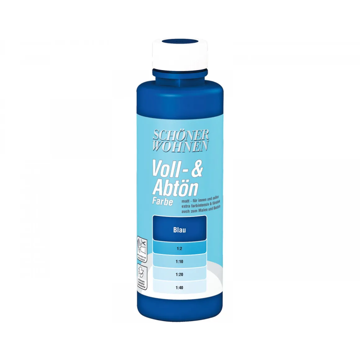 Schöner Wohnen Farbe Voll- und Abtönfarbe Blau 0,25 L