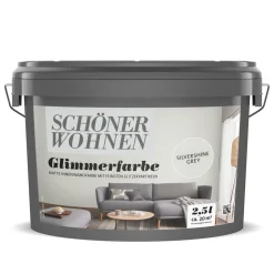 Schöner Wohnen Farbe Wandfarbe Glimmerfarbe silvershine grey 2,5 Liter