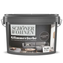 Schöner Wohnen Farbe Wandfarbe Glimmerfarbe moonshine black 2,5 Liter